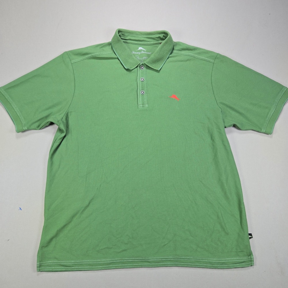 Tommy Bahama‎ Polo Emfielder Supima Blend Marlin Green Mens Large